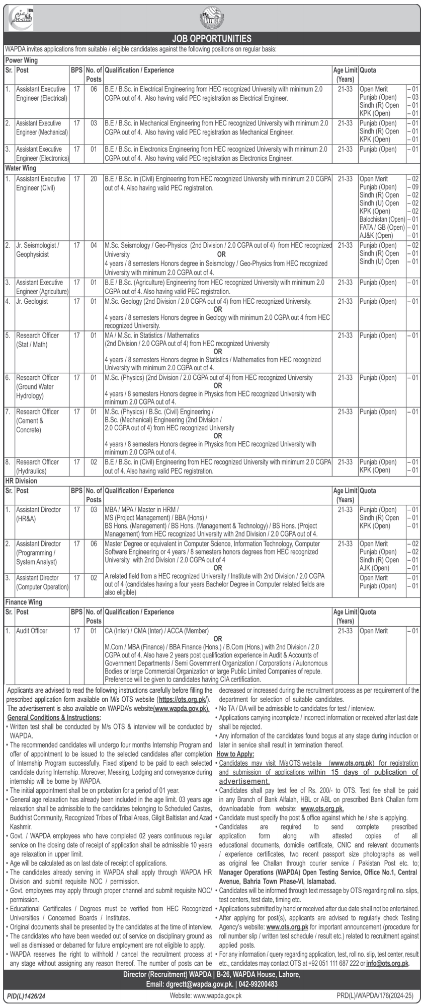 WAPDA Jobs