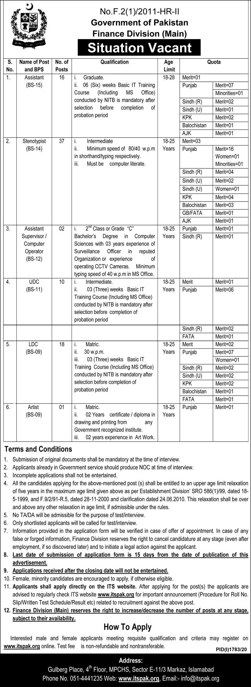 Finance Division Jobs