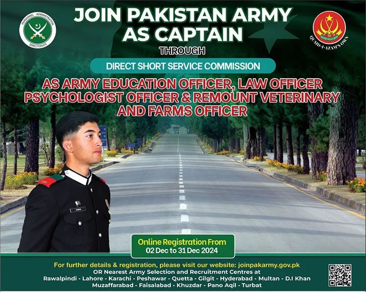 Direct Short Service Commission Jobs