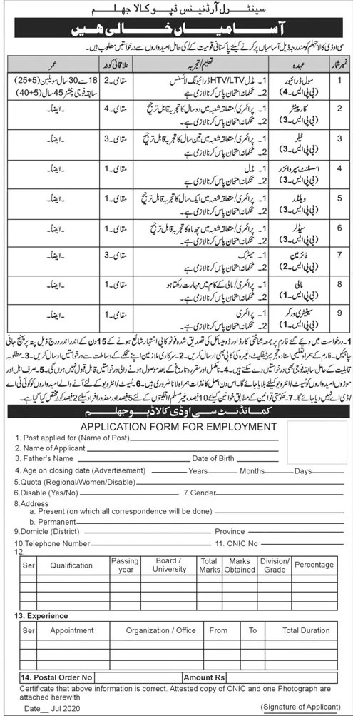 Central Ordinance Dippu Jobs