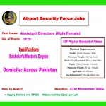 Airport Security Force Jobs 2022 latest Advertisement