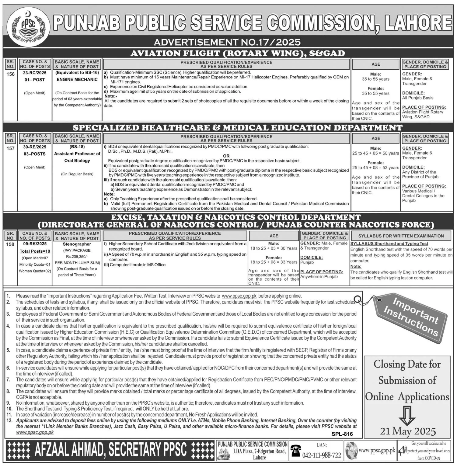 Public Service PPSC Jobs
