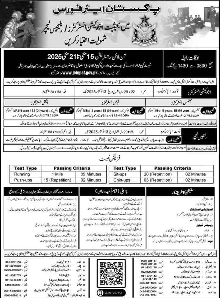 Pakistan Air Force Jobs