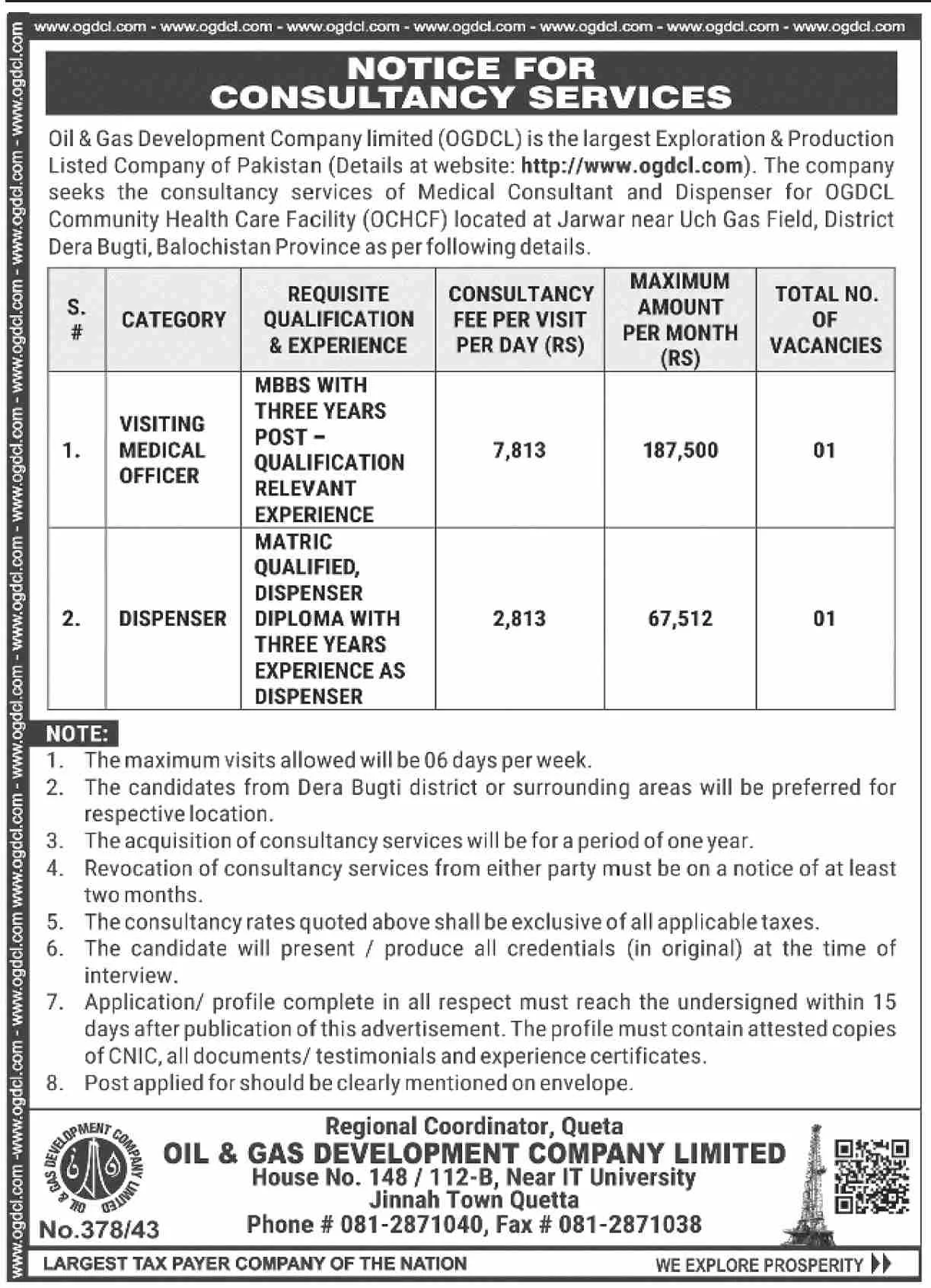 Oil and Gas Company Limited Jobs 