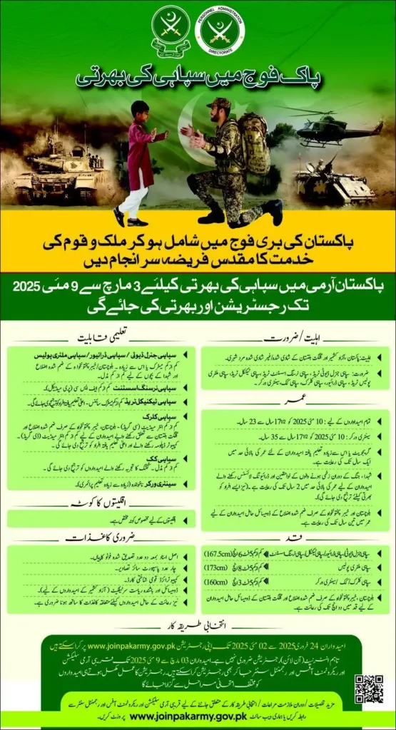 Join Pak Army as Soldier Jobs