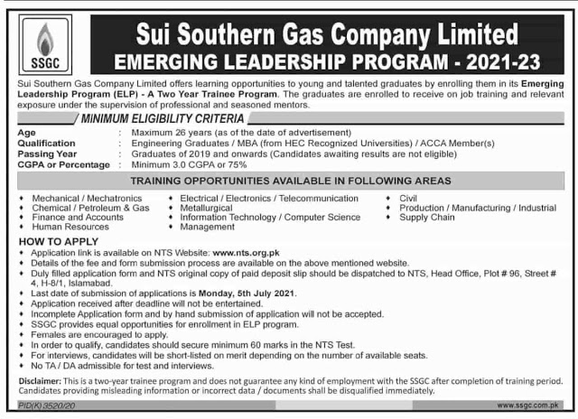 Sui Southern Gas Company Jobs