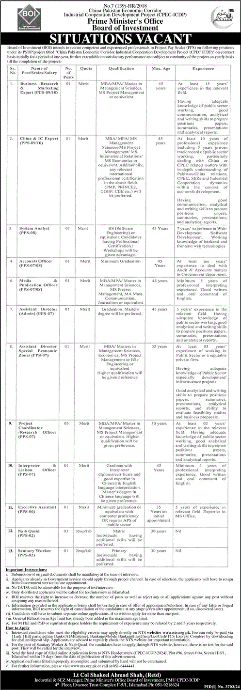 Board of Investment Jobs