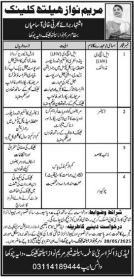 Maryam Nawaz Health Clinic Jobs