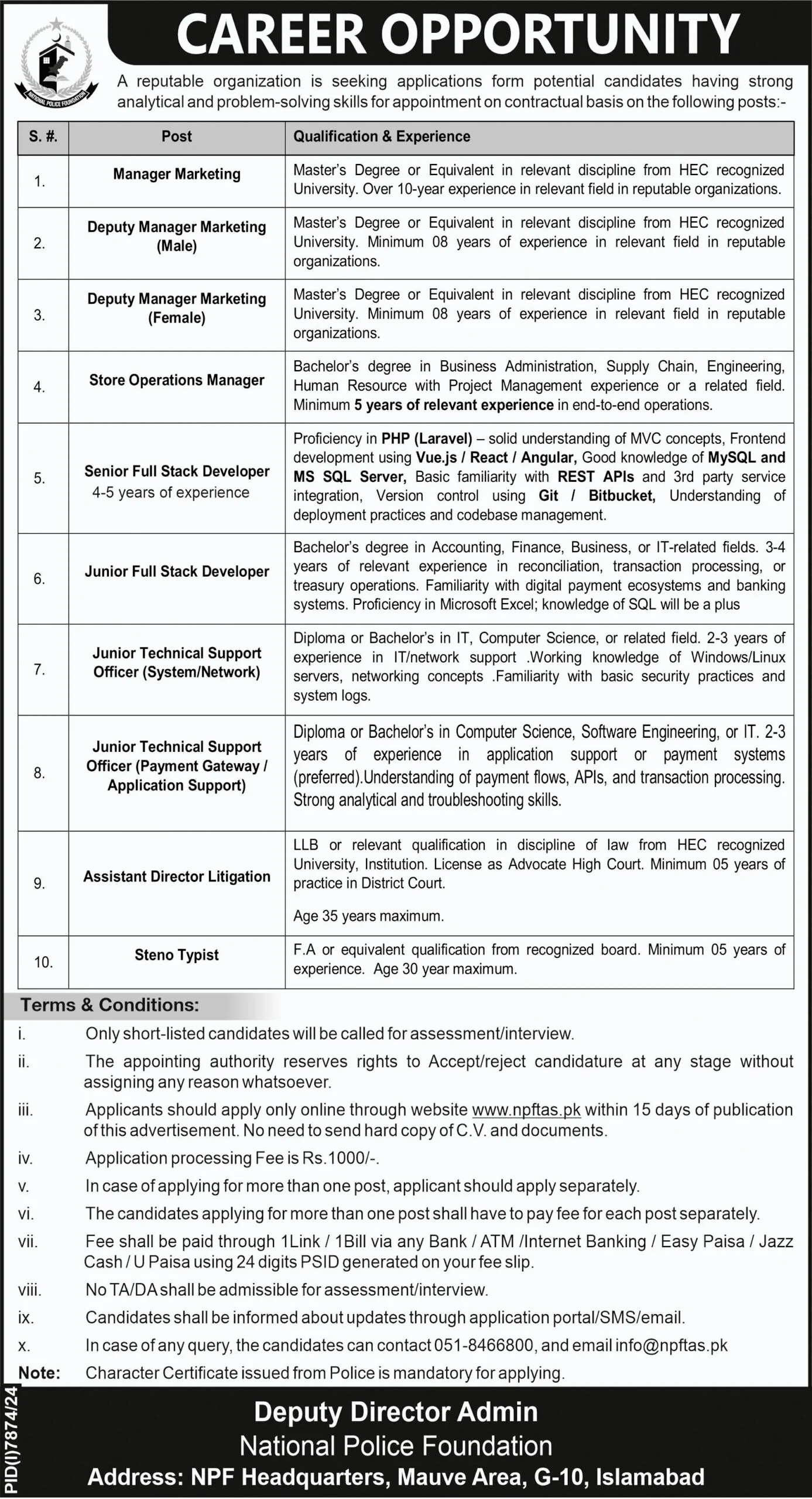 National Police Foundation Jobs