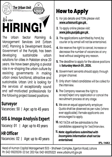 Urban Unit Research Analyst / Associate jobs