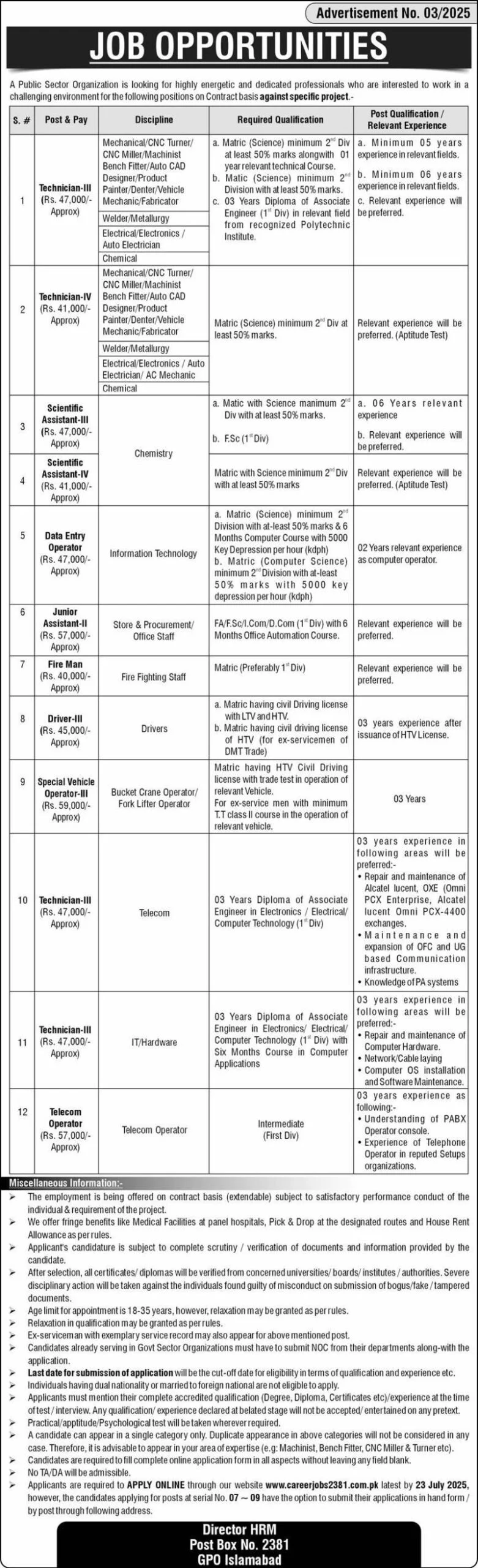 Pakistan Atomic Energy Jobs