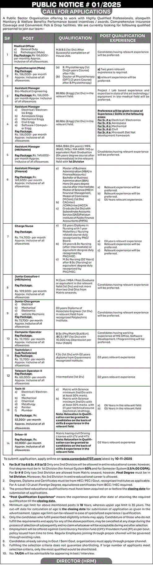 Public Sector Organization 1737 jobs