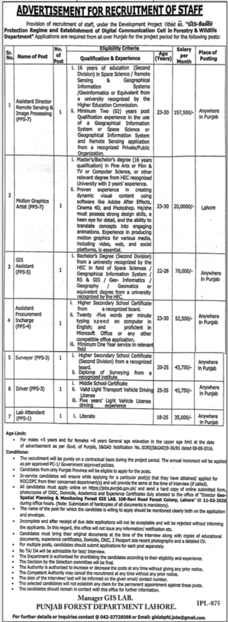 Forest Department Management jobs