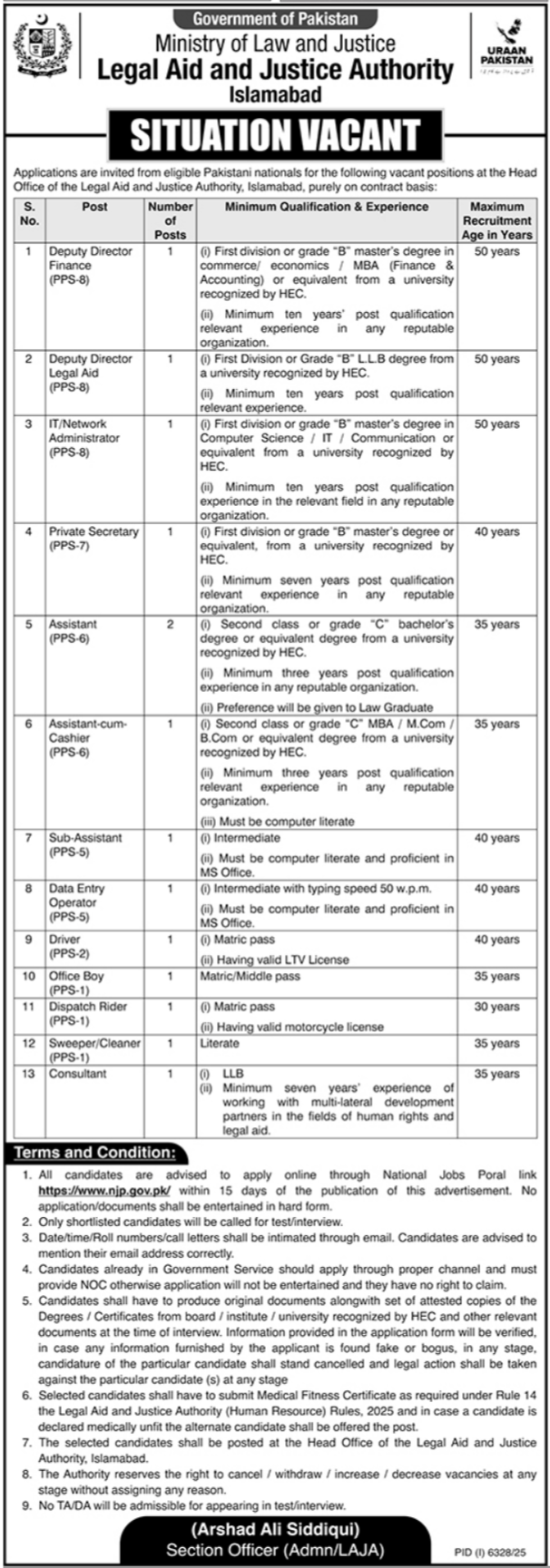 Ministry Of Law & Justice jobs